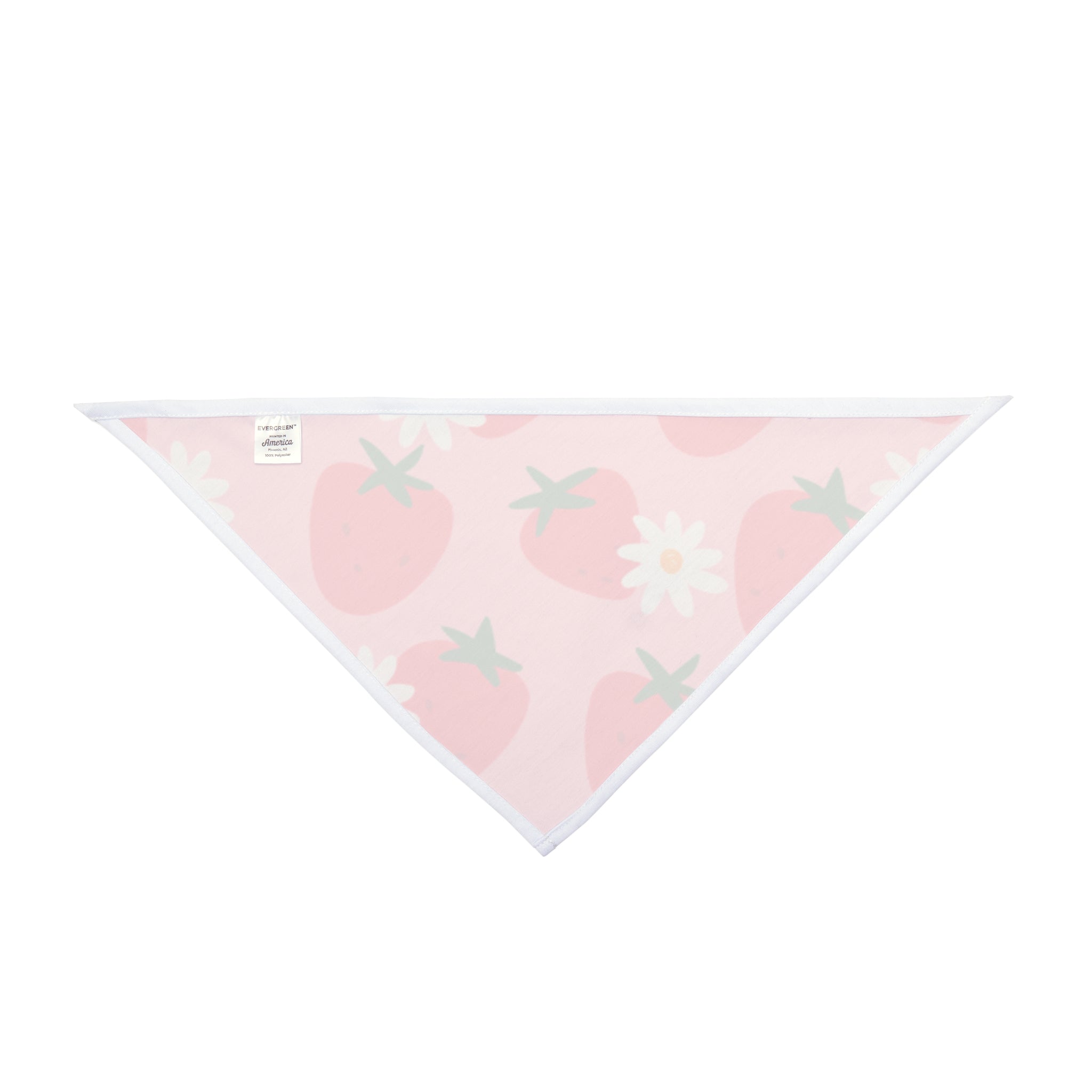Strawberry Daisy Pet Bandana  Pink Floral Dog & Cat Neck Scarf