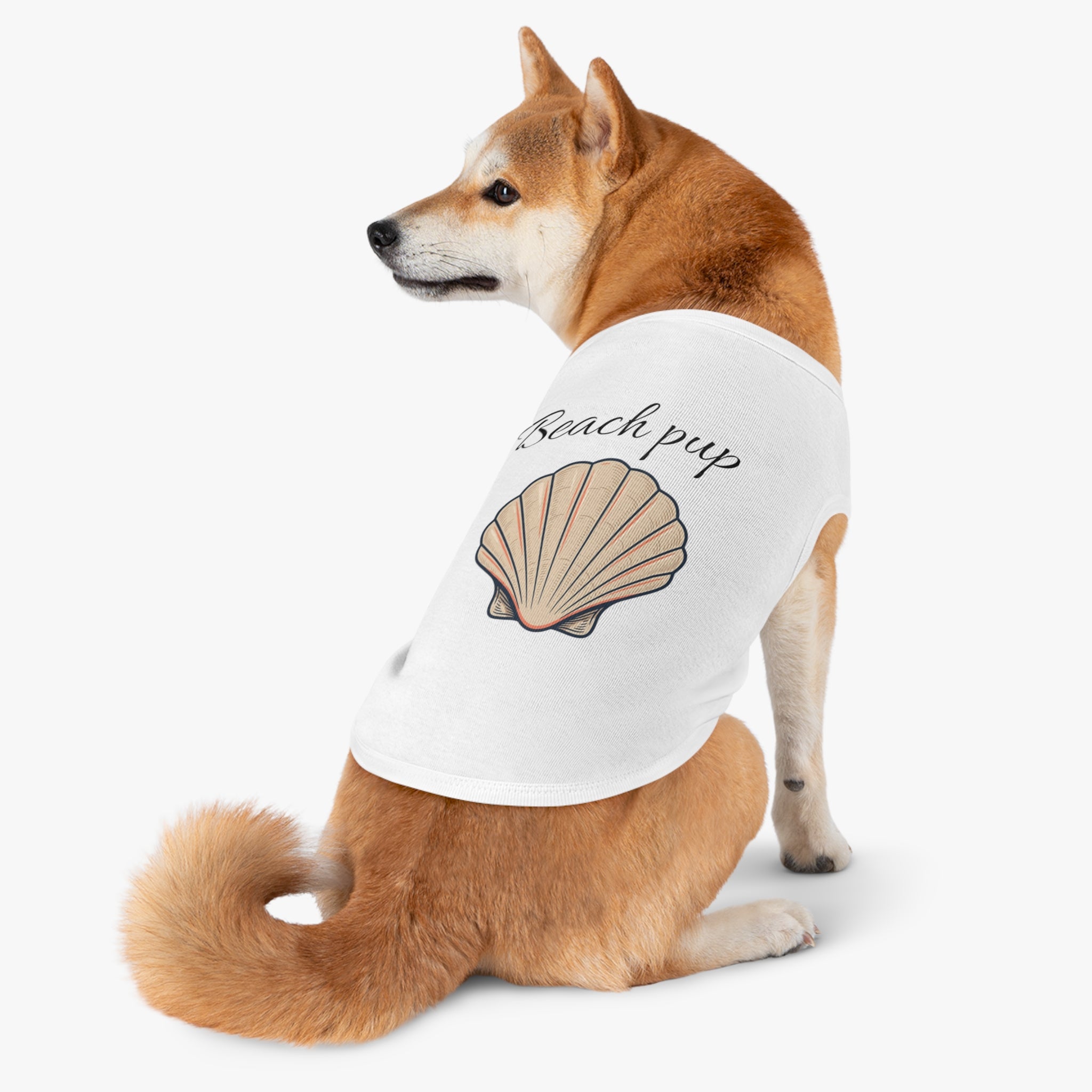 Beach Pup Pet Tank Top | Seashell Dog Shirt for Summer