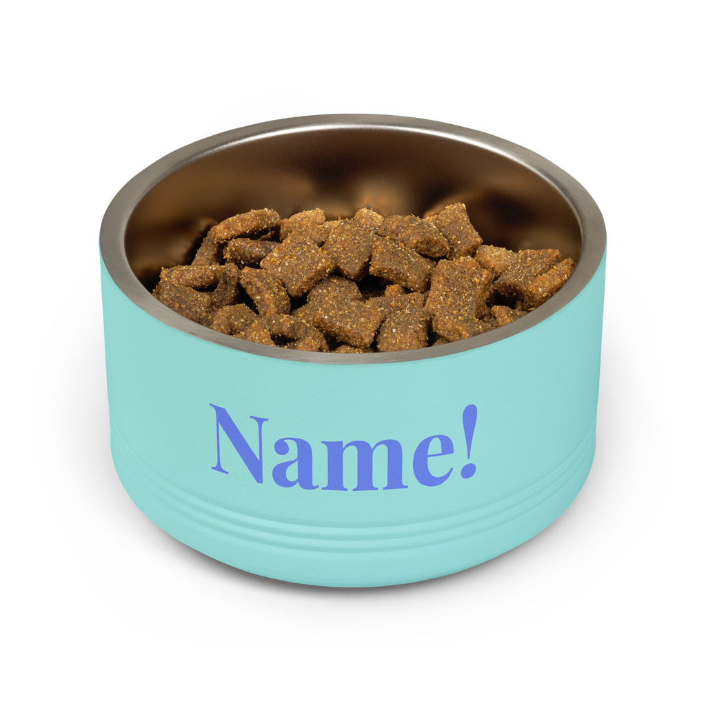 Custom Pet Bowl — Personalized 18oz Stainless Steel Dog & Cat Bowl (Add Name)