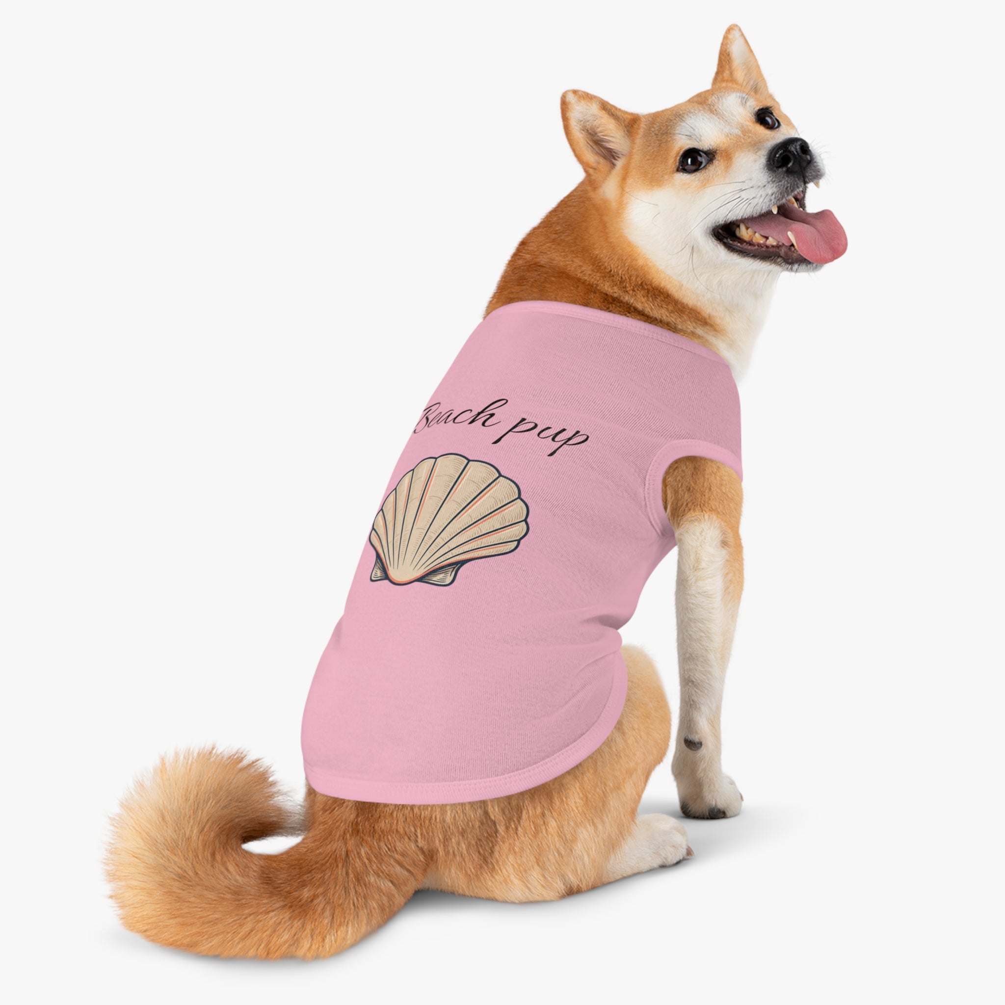 Beach Pup Pet Tank Top | Seashell Dog Shirt for Summer