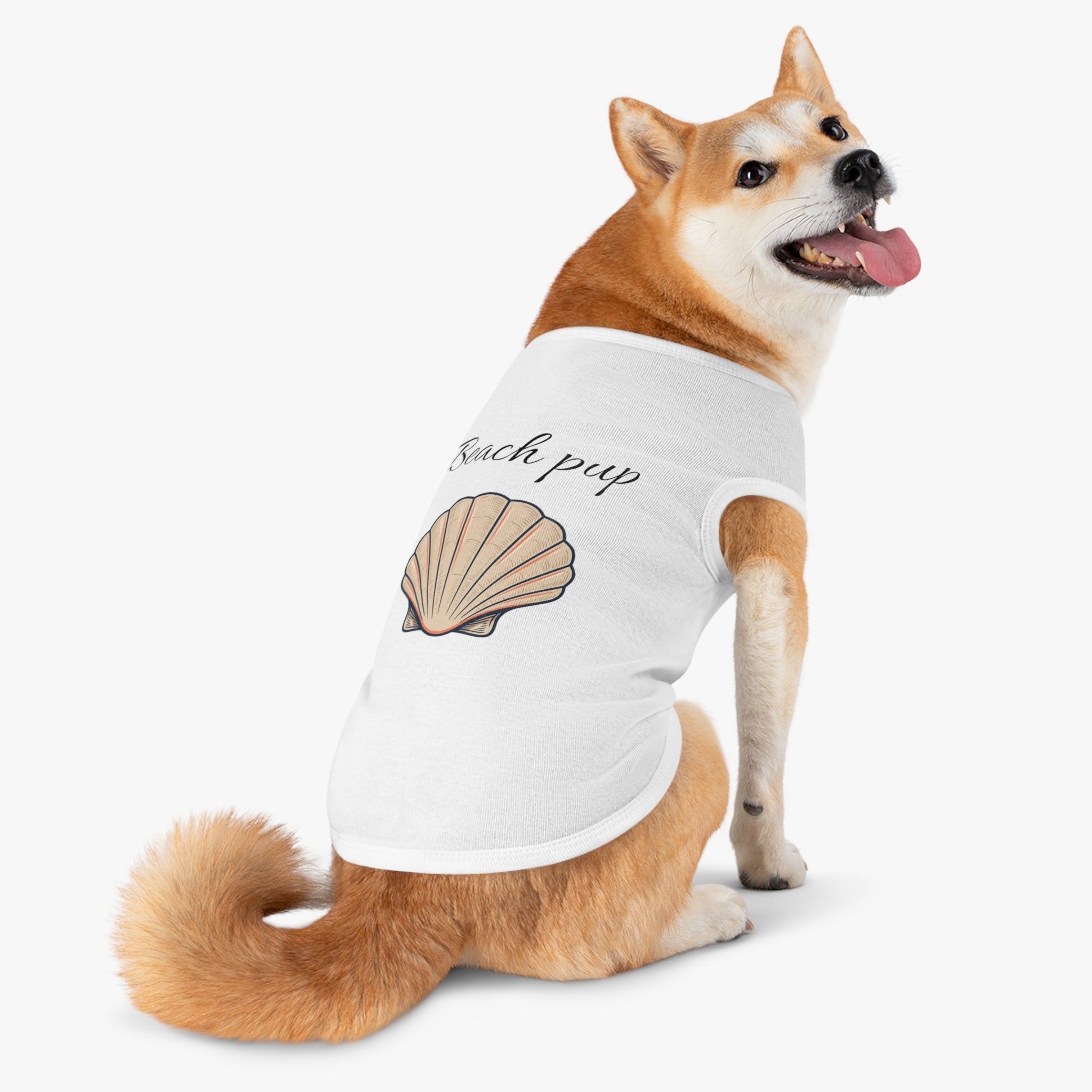 Beach Pup Pet Tank Top | Seashell Dog Shirt for Summer