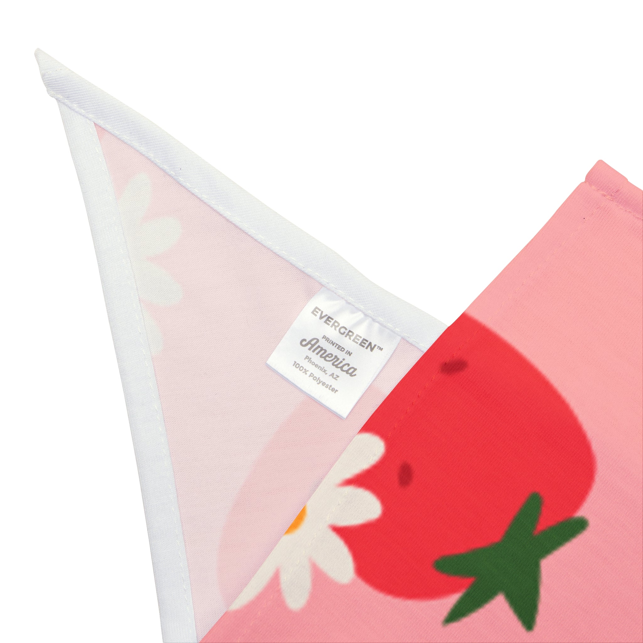 Strawberry Daisy Pet Bandana  Pink Floral Dog & Cat Neck Scarf