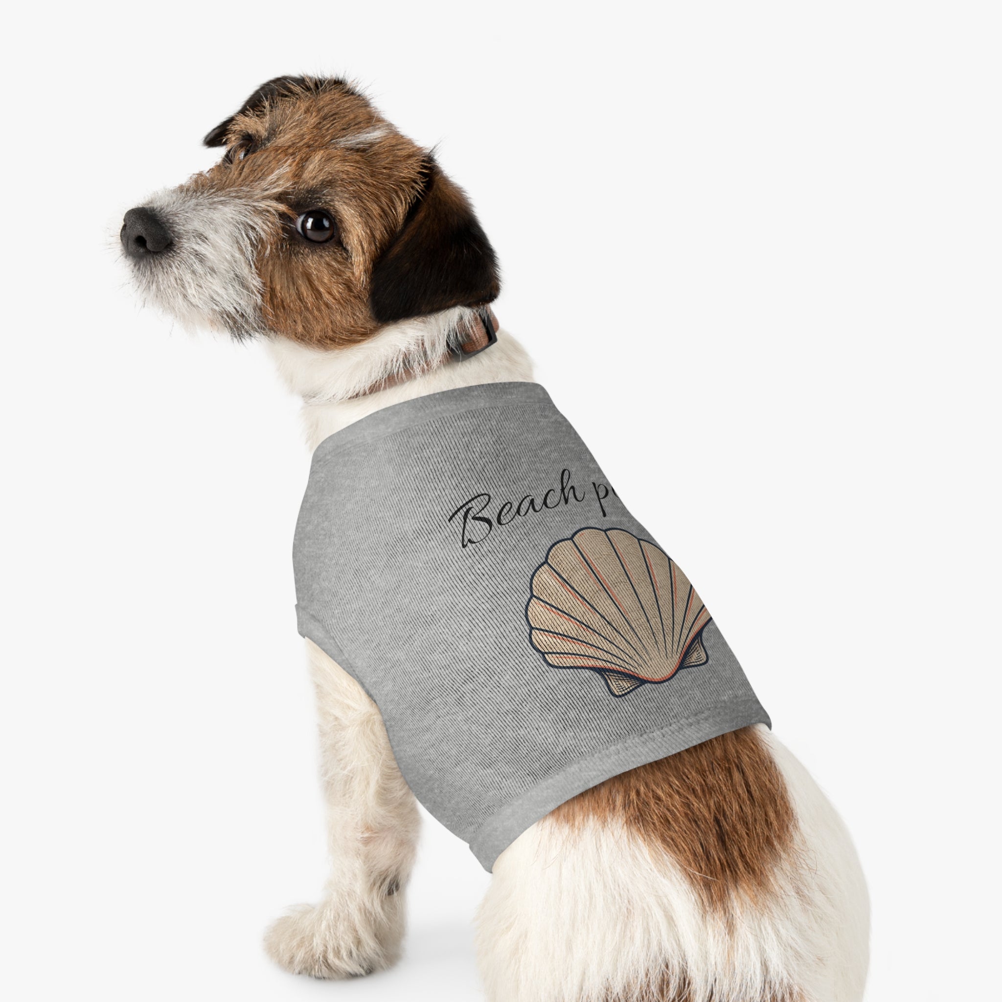 Beach Pup Pet Tank Top | Seashell Dog Shirt for Summer