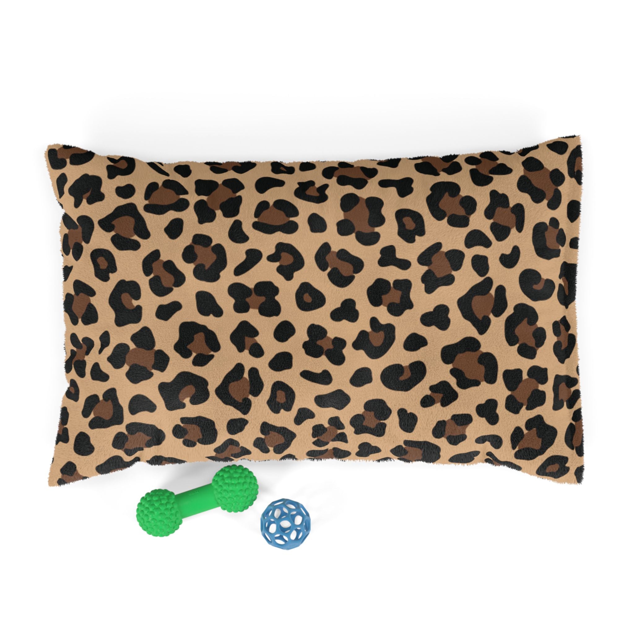 Leopard Print Plush Pet Bed | Cozy Decorative Dog & Cat Cushion