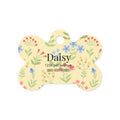Floral Bone Pet Tag | Personalized Dog ID Tag with Name & Contact