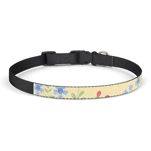 Floral Clip-On Pet Collar | Pastel Wildflower Design for Small Dogs & Cats